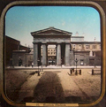 Euston Arch, lantern slide, 1880s