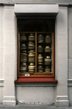 The Infraordinary Museum, hatter's shop window, Verona